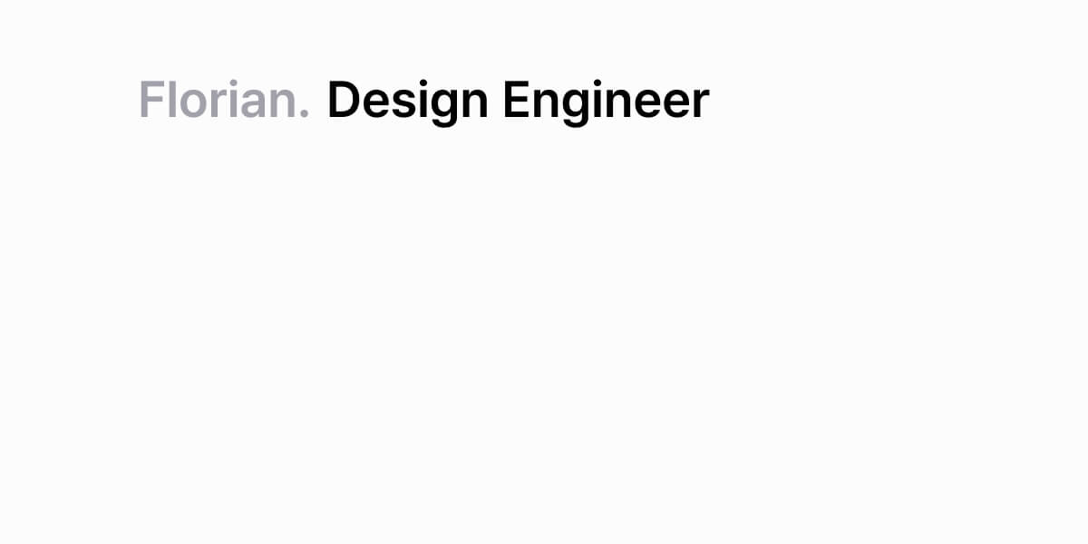 Florian - Design Engineer