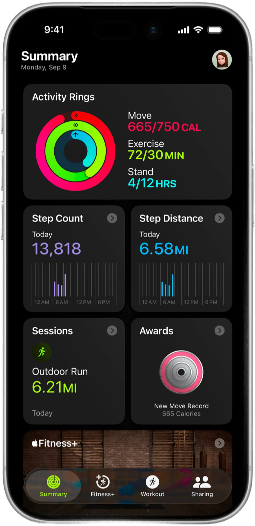 Fig 8: Apple's activity rings on iPhone - progress made visible, never shown empty